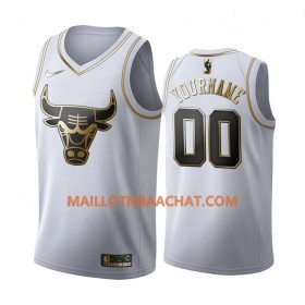 Maillot NBA Chicago Bulls Personnalisable Nike 2019-20 Blanc Golden Edition Swingman - Homme